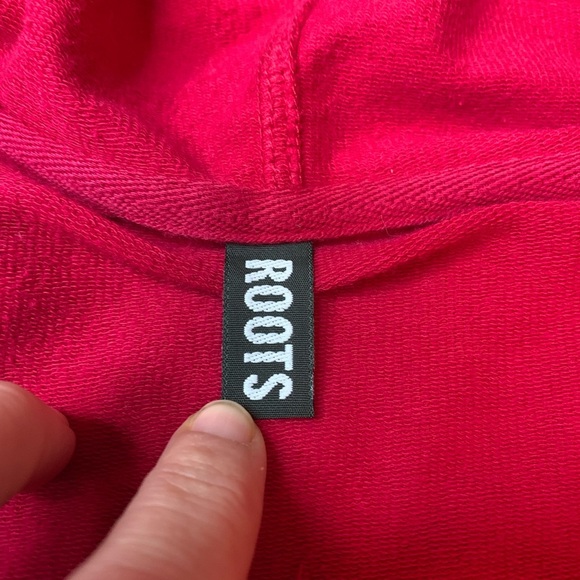 Roots Red Full Zip Hoodie Cotton Spandex M/M - Picture 4 of 9